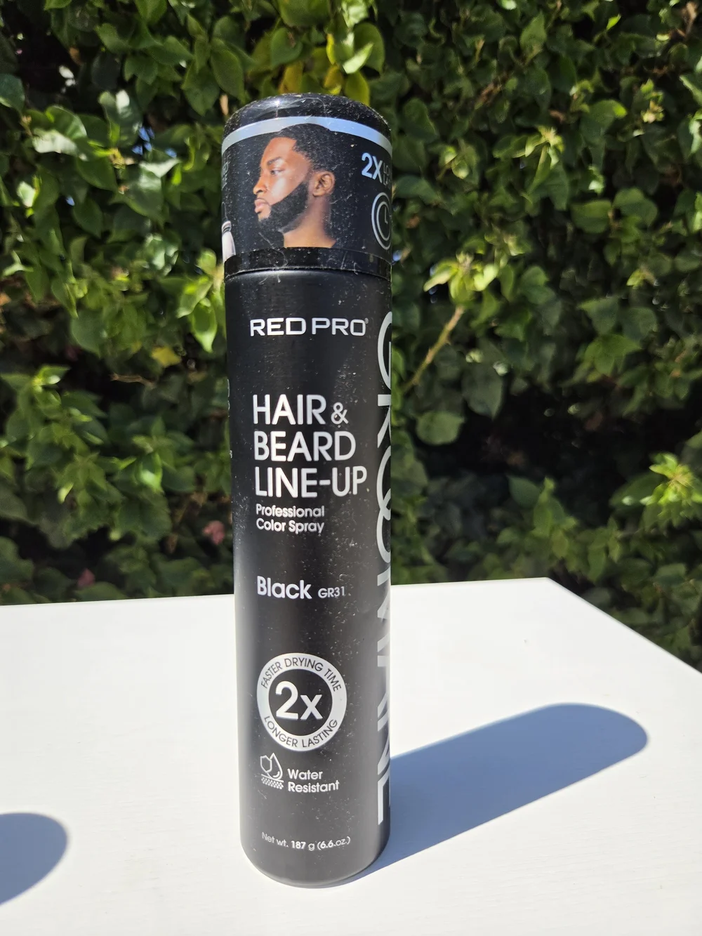 2 Pack RED Pro GROOMANE Hair Beard Color Spray Black 6.6oz Barber Grade